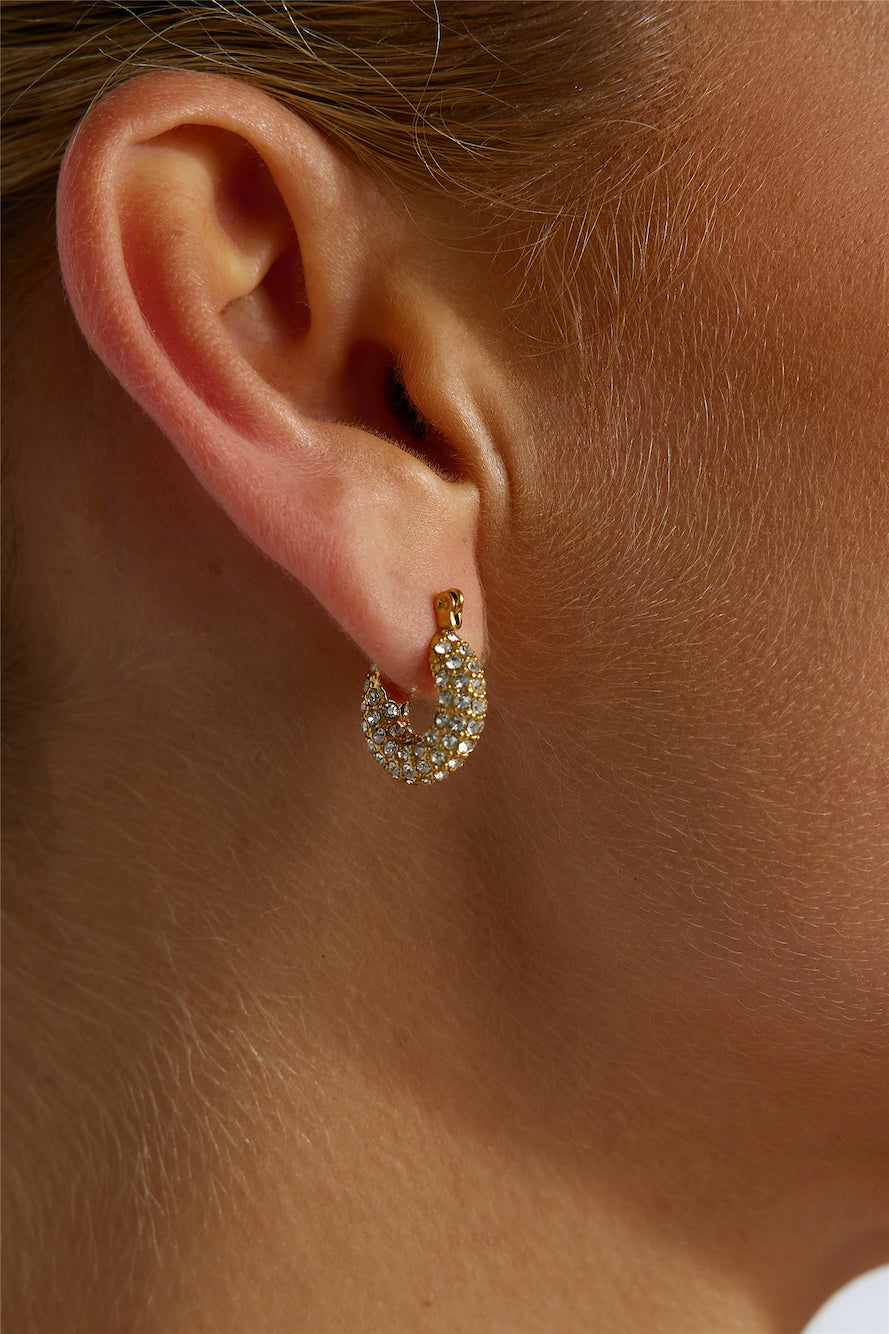 18k Gold Plated Be My Treasure Earrings Gold Venuries