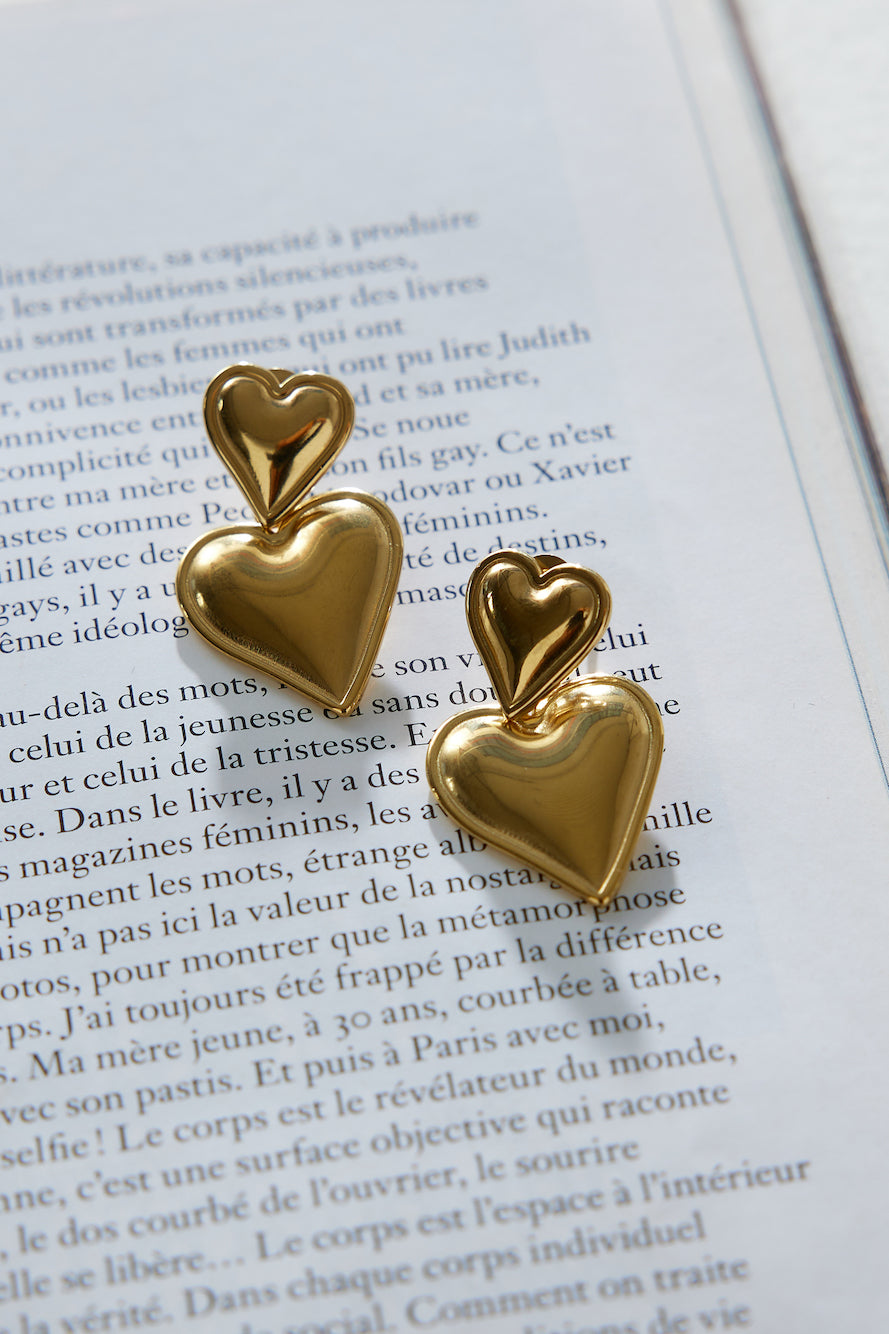 18k Gold Plated Coated Love Earrings