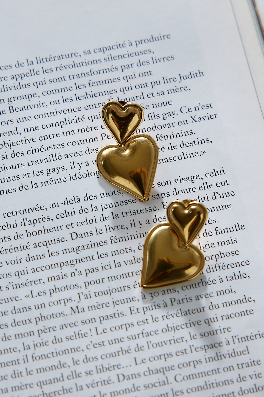 18k Gold Plated Coated Love Earrings