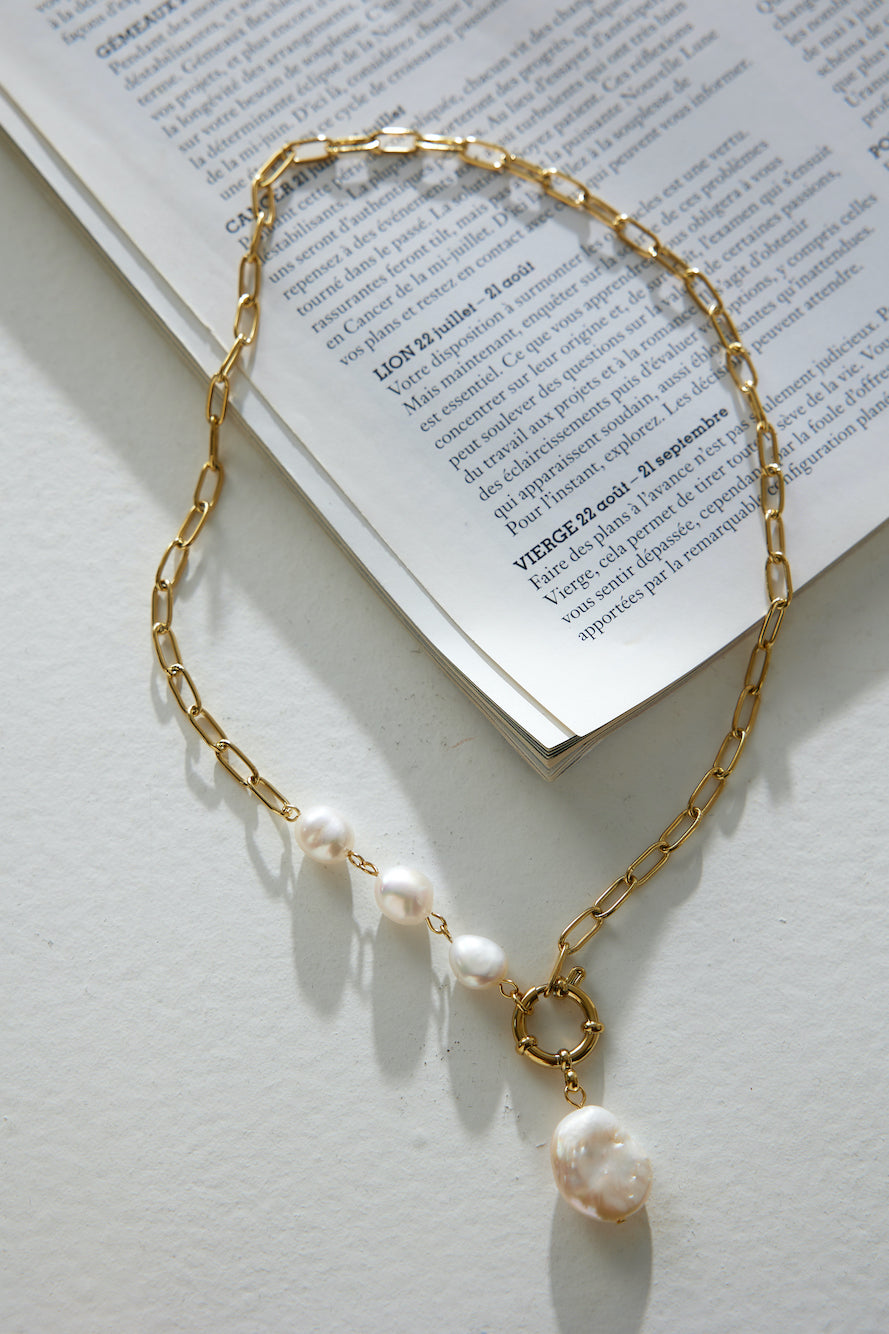 18k Gold Plated Darling Pearl Necklace