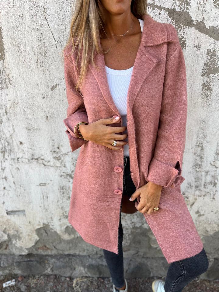 Lucy | Casual Long Coat with Lapel