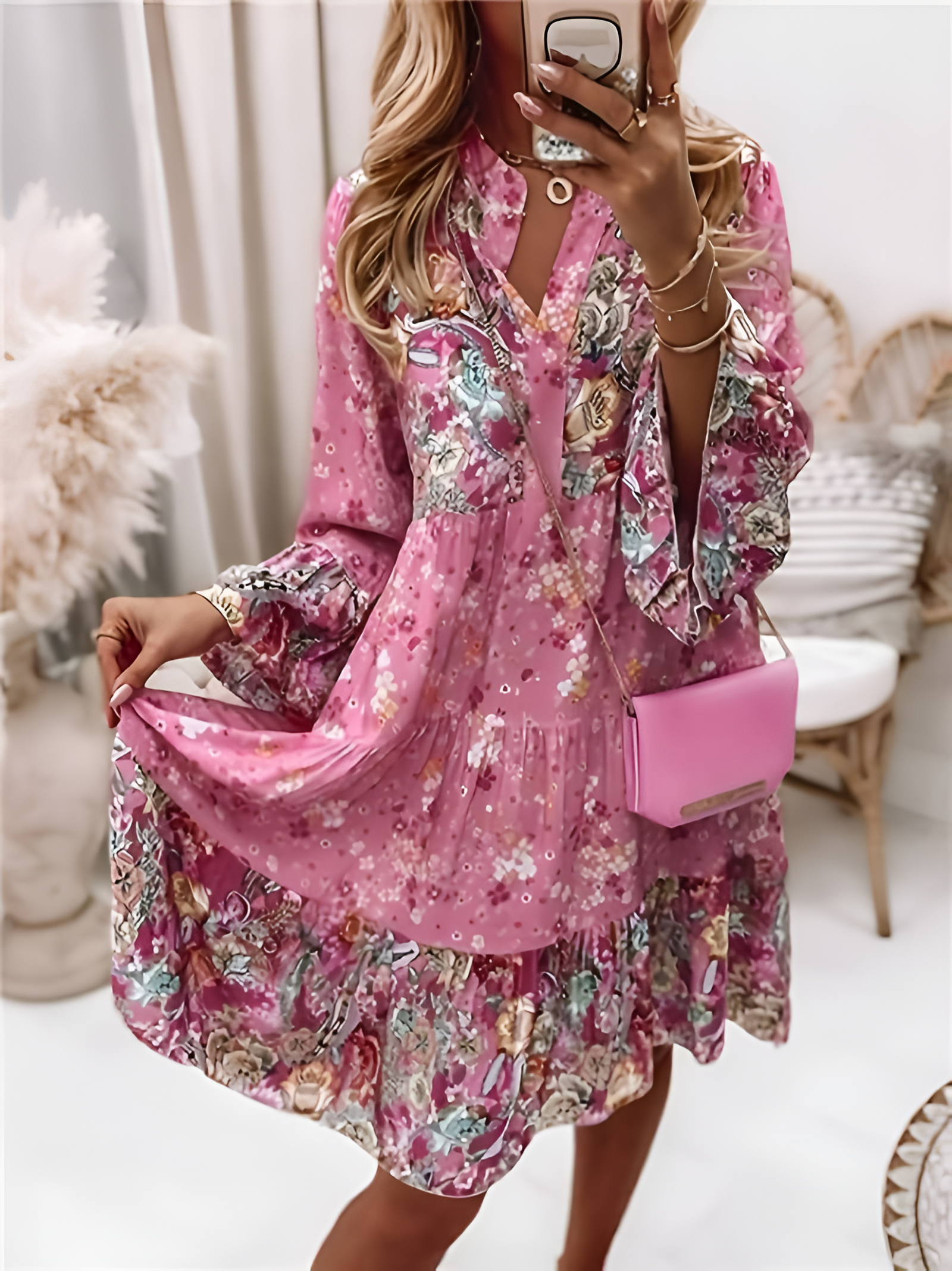 Arana Floral Print Dress